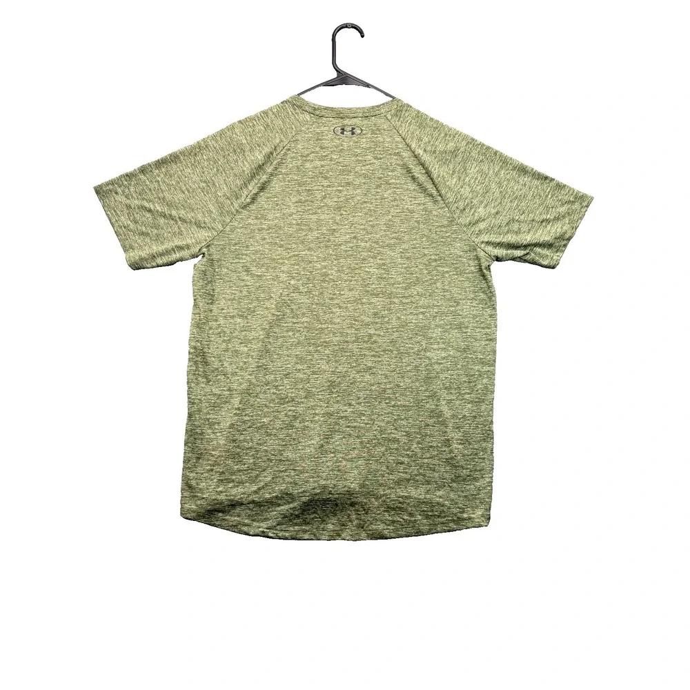 Under Armour The Tech Tee Mens Medium Olive Green Heather Loose Fit T-Shirt - Picture 4 of 4